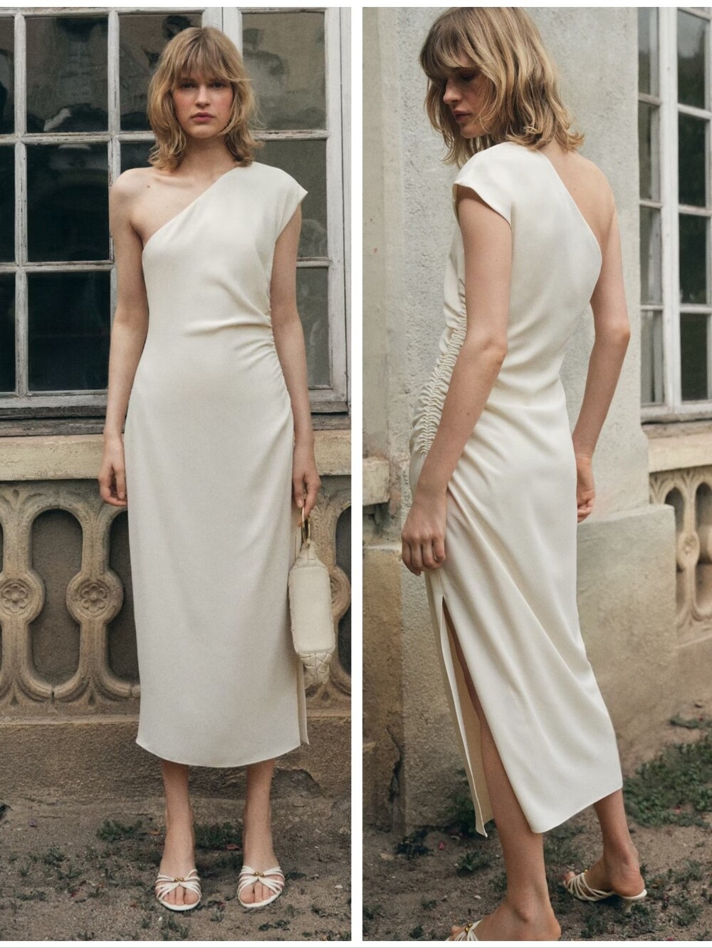 MANGO One Shoulder Dress